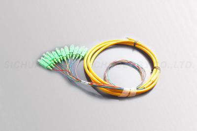 SC / APC Fiber Optic Pigtail 12 Colorful Bundle Telcordia GR-1209 Certification