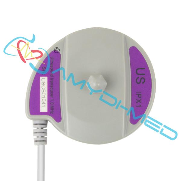 Gray TPU Fetal Ultrasound Probe Round 6 Pins 1.0 MHz Toco Ultrasound Transducer