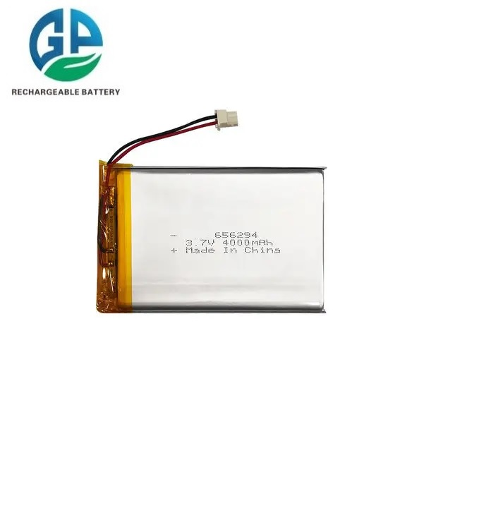 Li-ion polymère de haute puissance lipo 3.7V 4000mAh 656294 ou personnalisé Batterie polymère à ions de lithium de haute capacité