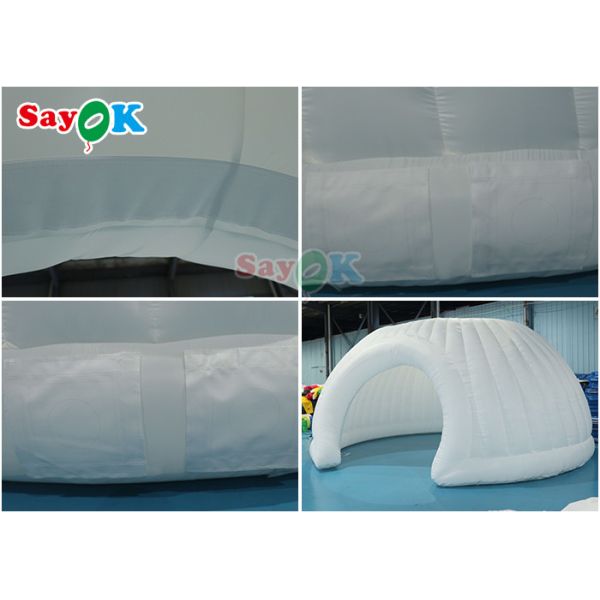 Внешний ПВХ Оксфорд надувный семейный шатер Панорама купол Белый свадебный надувный шатер