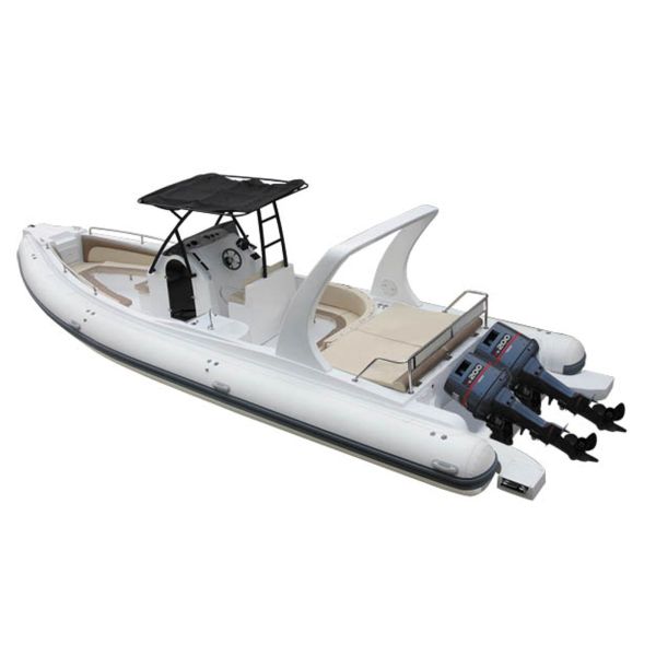Inflatable Speed Boat With Big Sunbath Bed , 8.5m Orca Hypalon Rib Boat