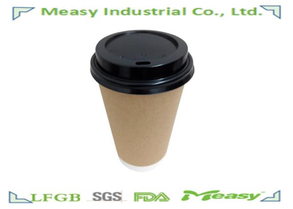 Double wall disposable coffee cups With PS lids , Take away Coffee Cups