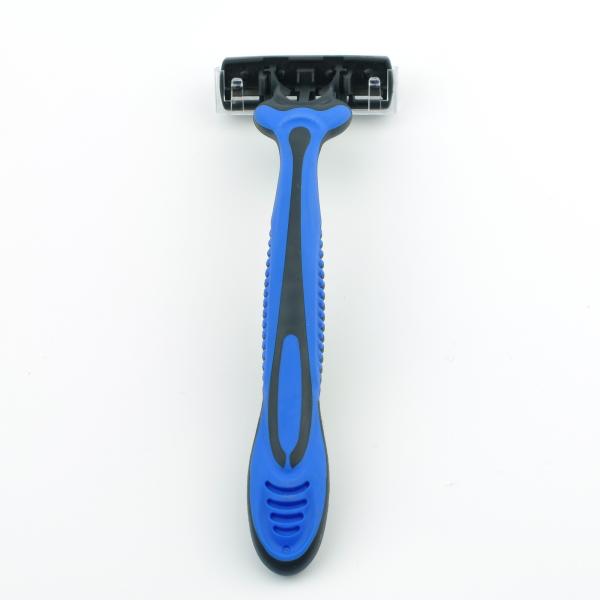 China Factory Supply Custom Color Rubber Handle Disposable Safety Razor