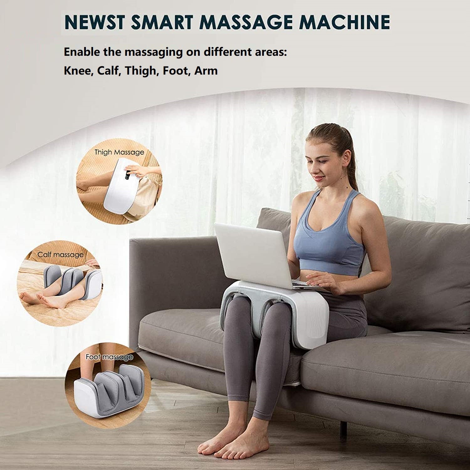 Нагрев электрическим током терапией физиотерапии сжатия воздуха Massager соединения колена ноги FCC двойной