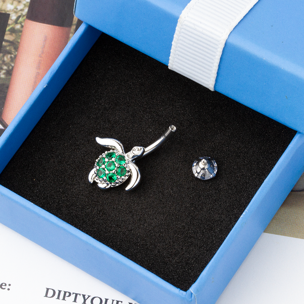 10 mm 12 mm Corps en acier inoxydable bijoux Rhinestone Belly Button Piercing bijoux