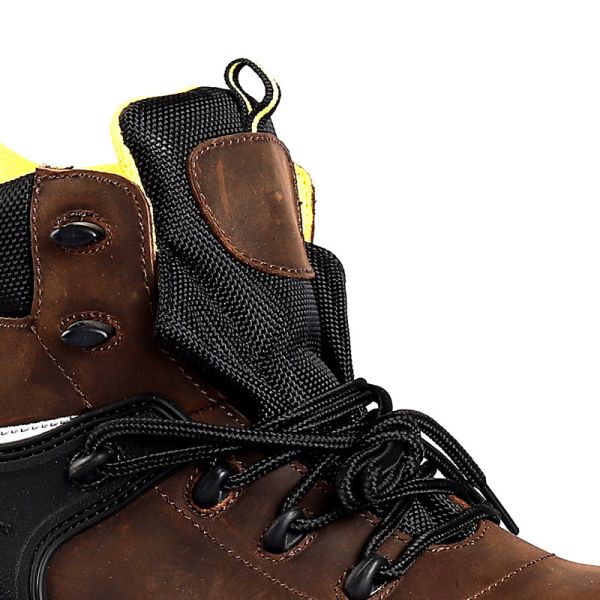 Crazy Horse Leather S3 Steel Toe Plate Brown Work And Safety Shoes PU Outsole