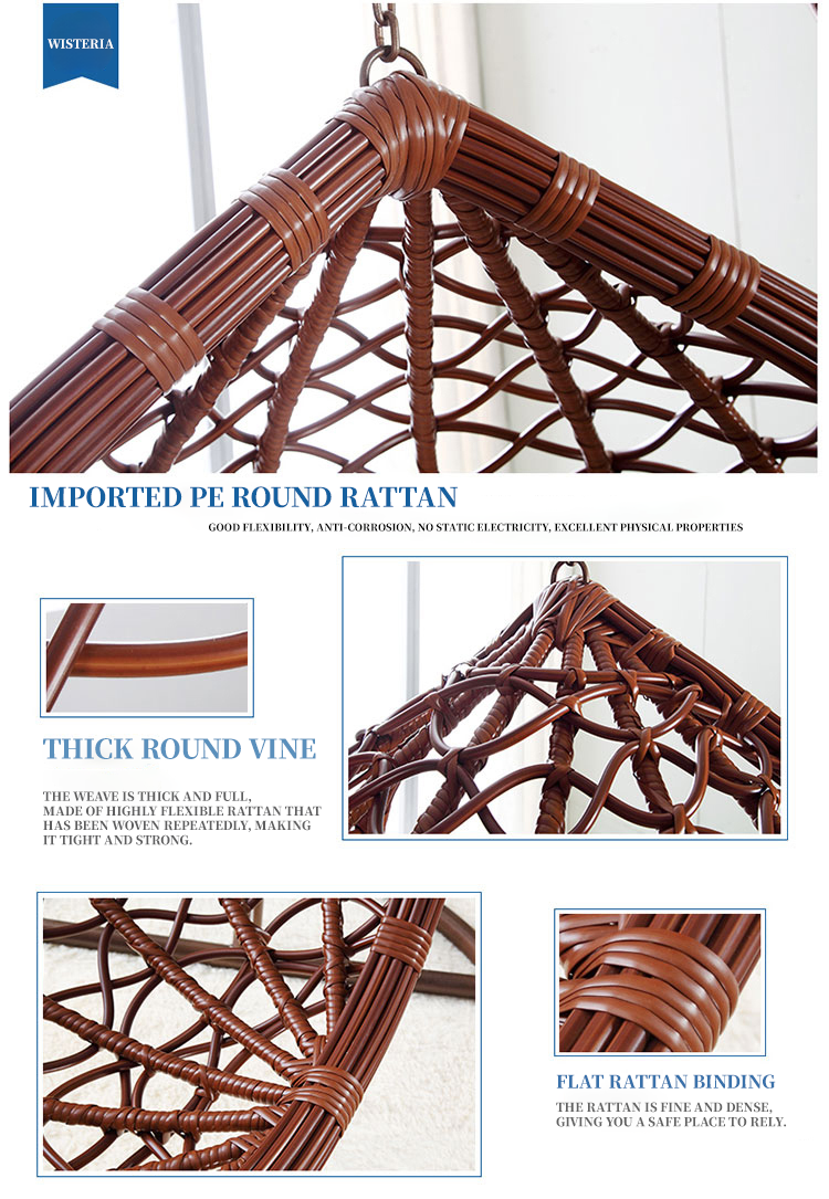Легко стирается на заказ семейная висячая корзина из ротана Гостиная Висящая Орхидея Стул падающий кресло качается