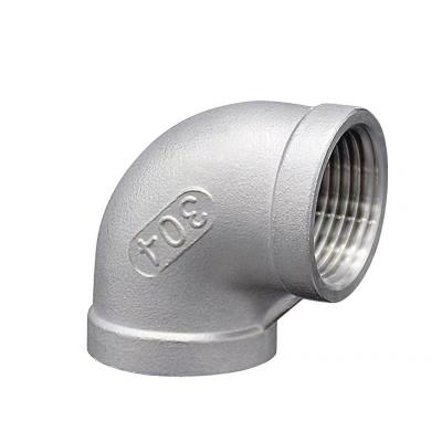 304 Stainless Steel Female Thread Elbow 90 Degrees Angle Connection for Long-lasting