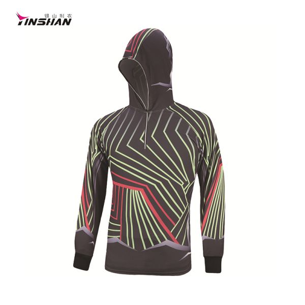 QUICK DRY Sport Fishing Clothes OEM Custom Hight Ice Silk Sunblock Hooded Print Coat