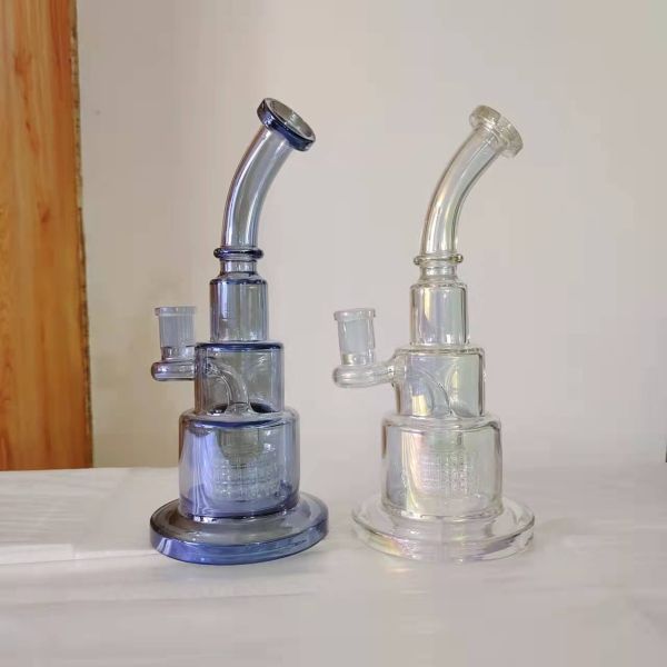 Стеклянная куря буровая вышка барботера Recycler 9inch труб водопровода с соединением 14mm женским