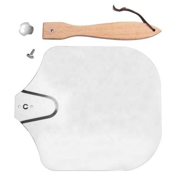 12*14*25'' Pizza Turning Peel Foldable Wooden Handle Aluminum Pizza Peel