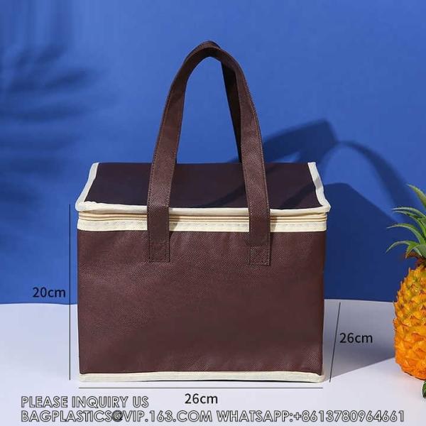 Cake Food Delivery Extra Large Non Woven Insulated Tote Food Bag Cooler Bag Catering Food Thermal Insulation Bag