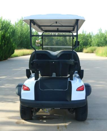 Carrinho de golfe customizado de bom preço Off Road Elétrico de 4 lugares Carrinhos de golfe legais de rua com camas de lixo