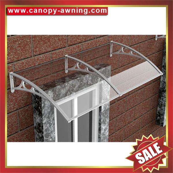 nice diy door window pc polycarbonate canopy awning shelter canopies cover with cast aluminum alu bracket arm support