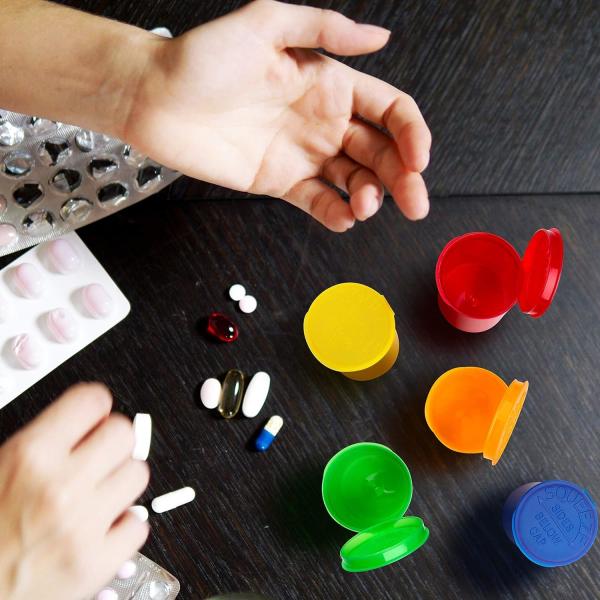Clear Pill Bottle Plastic Medicine Bottle Empty Reagent Bottle Chemical Containers With Caps For Liquid Solid Powder