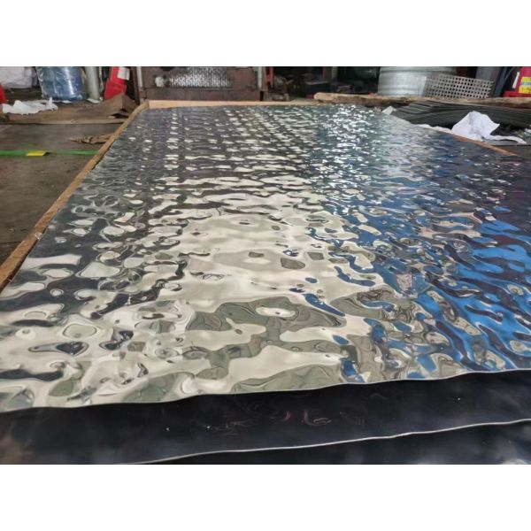 Non-Alloy Water Ripple Stamped Stainless Steel Sheet with Contemporary Design Style