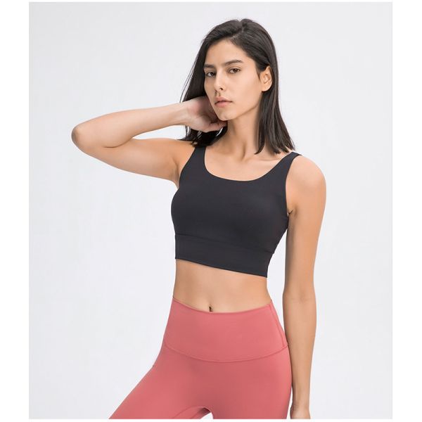 Верхняя часть танка фитнеса самого последнего подковообразного эластичного женщин спорт бюстгальтера ремня широко женская с пусковой площадкой