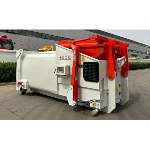 Movable 18m3 Rubbis Auger Marine Solid Hydraulic  Refuse Trash Waste Garbage Compactor