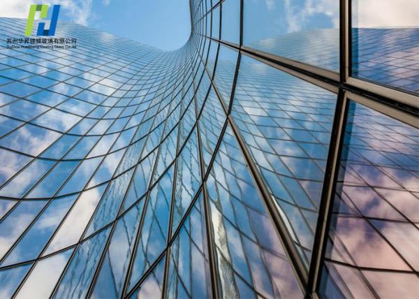 ROHS ISO9001 Tempered Curved Hot Bending Glass For Revolving Doors