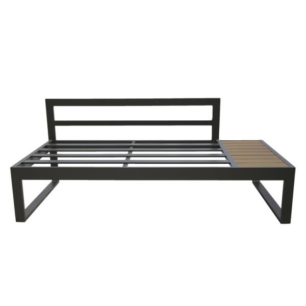 Garden Set AJUNION L Shape Sectional Sofa with UKFR Cushion and Aluminum Frame