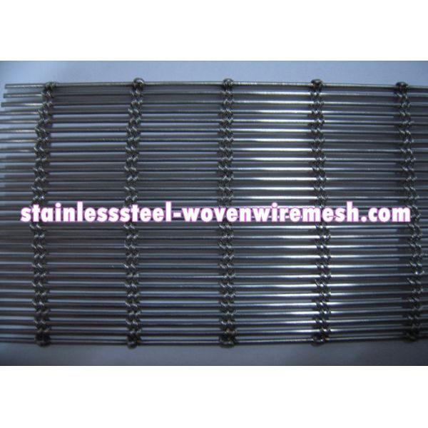 Bright Stainless Steel Woven Wire Mesh With Cable Wire for Decoration