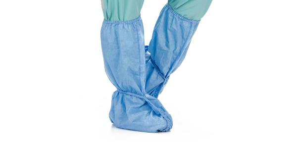 18 / 16 Non Woven Shoe Cover With Antistatic Strip , Disposable ESD Shoe Covers For Lab