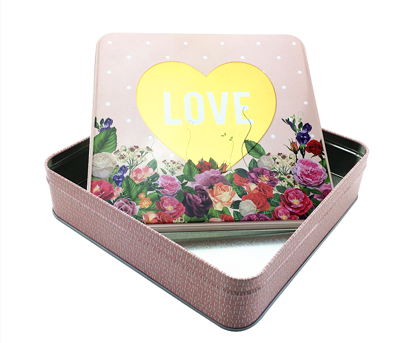 Caixa da lata do quadrado da caixa da lata do sabão do metal do punho da lancheira do metal da lata da caixa da lata do metal