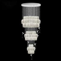 Chandelier à fleurs en céramique haut plafond Chandeliers avec un pendentif d'oiseau en céramique exquis