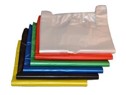 High Quality Printing HDPE and LDPE plastic t-shirt bag on roll