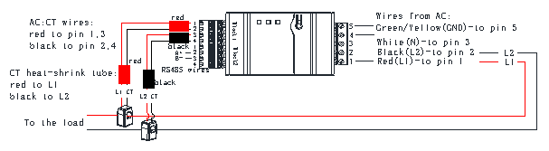 Acrel AGF-AE-D/200 Энергометры Din Rail однофазные провода с сертификацией UL