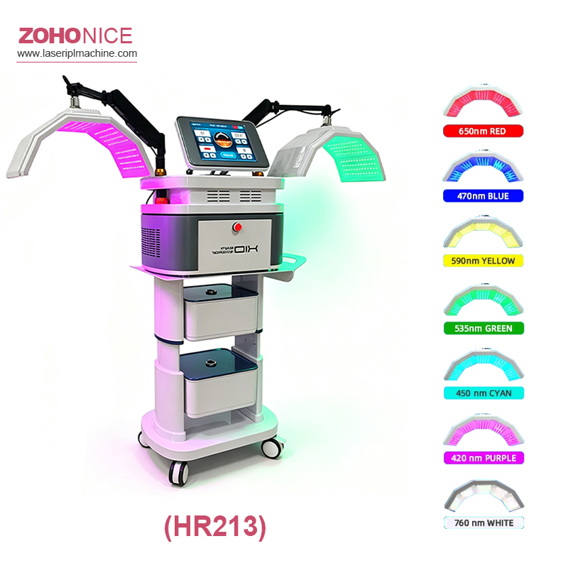 Skin Tightening Acne Treatment Wrinkle Remover 7 Color PDT LED Light Therapy Machine