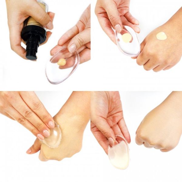 Clear Silicone Makeup Pad Applicator Sponge , Soft Silicone Beauty Applicator
