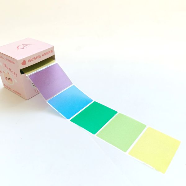 Multiple Color Options Self-adhesive Label Sticker Memo Notes Scrapbook Pull-out Labels Rolls 126 Pieces for Note Taking