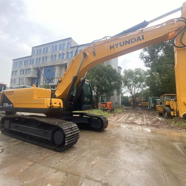 Construction Old Excavator Hyundai 220lc-9s Yellow Second Hand Excavator