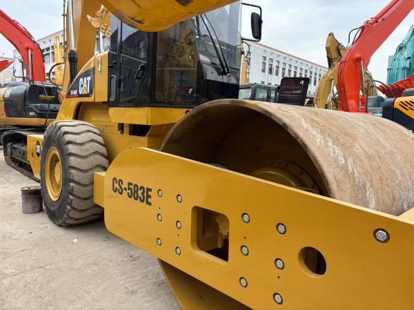 Used CAT Diesel Vibratory Double Drum Road Roller Compactor Asphalt Rollers 5-8 TON