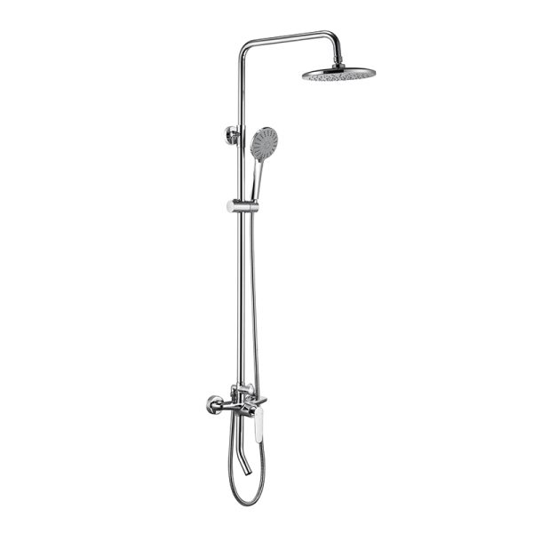 Silver Color Square Shower Head Thermostatic Bathtub Shower Set with Hot and Cold Water