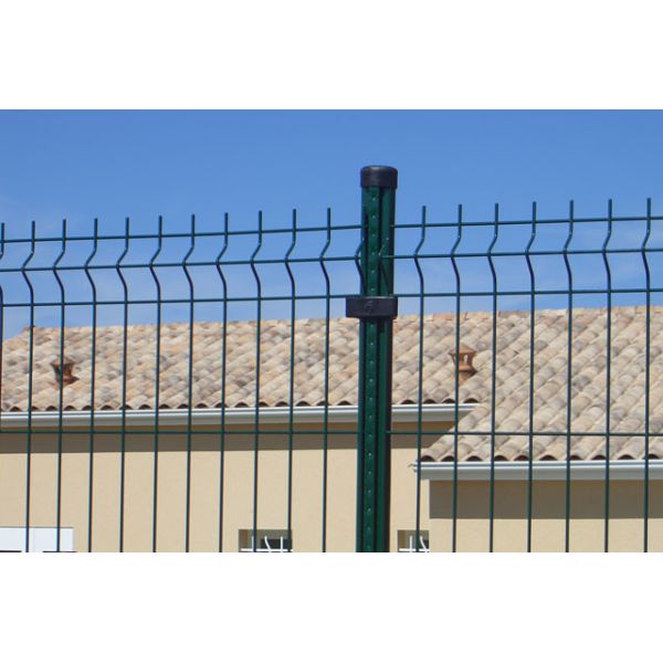 Galvanized Steel Metal Garden Fences Panels outdoor PVC Coated V Bending 3d Curved Welded Wire Mesh fence