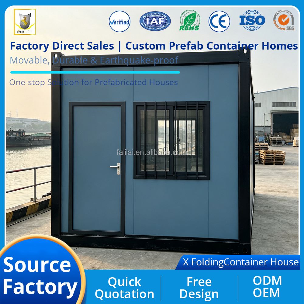 10ft 20ft Modular Flat Pack Container House Galvanized Steel Frame Container House Reusable Detachable Prefab Container Office