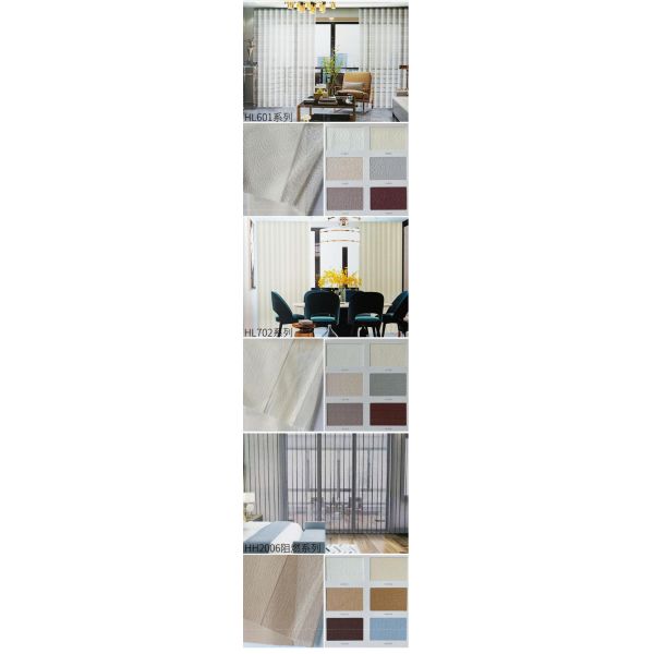 High quality vertical coffee brown Shangri-la blindS dreamlike manual/motorized for meeting living bed Kitchen room