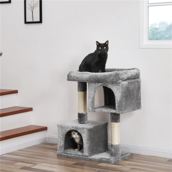 Attractive Inexpensive Songmics Cat Tree Sisal Covered Light Grey Free Dropshipping