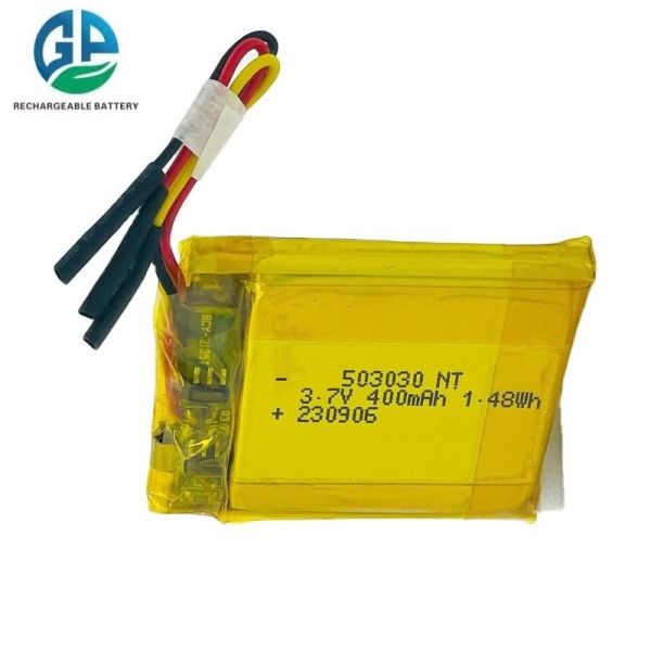 High Capacity 400mAh Li Ion Polymer Battery Pack 503030 KC Certificated Lipo Battery for Smart Watch