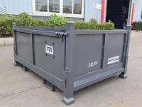 Cage de palettes métalliques à revêtement en poudre pliable pour logistique d'entrepôt