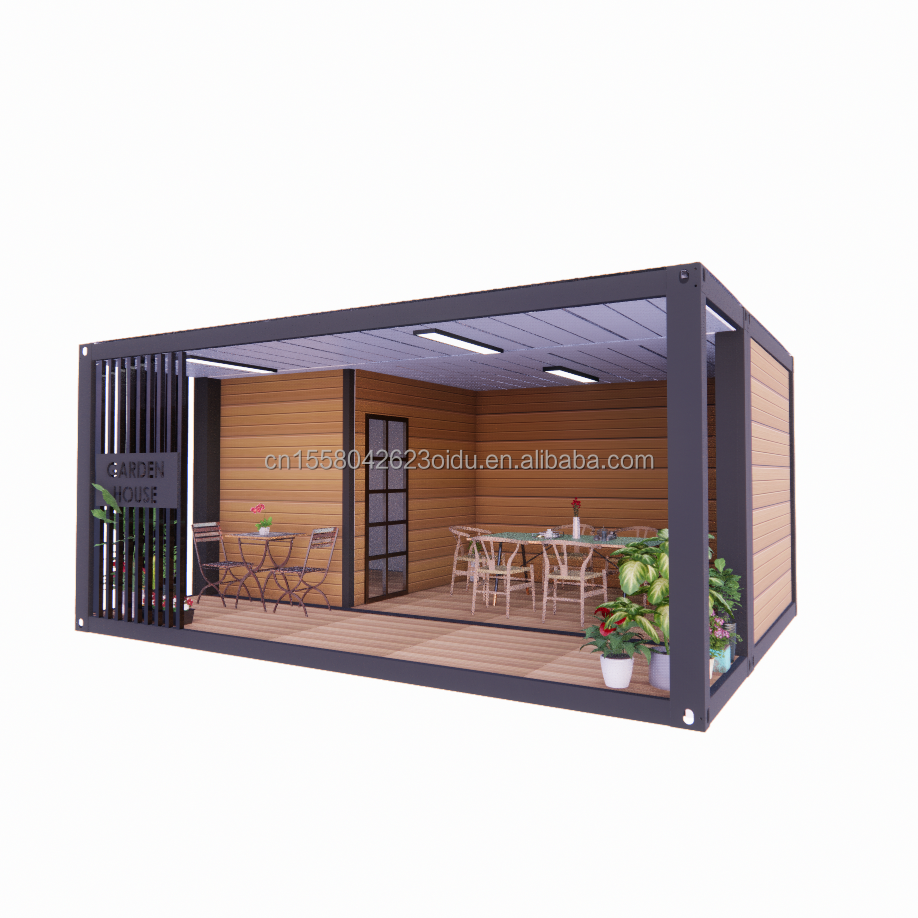 Customized Color 20ft Wooden House with Luxurious Garden Studio Flat Package Container and Mobile Bar Materials Used