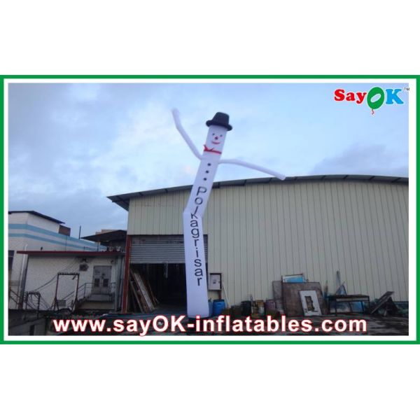 Волна неба знака рекламы танцора на открытом воздухе воздушного рукава PVC гигантского раздувная приветствуя человека танцев