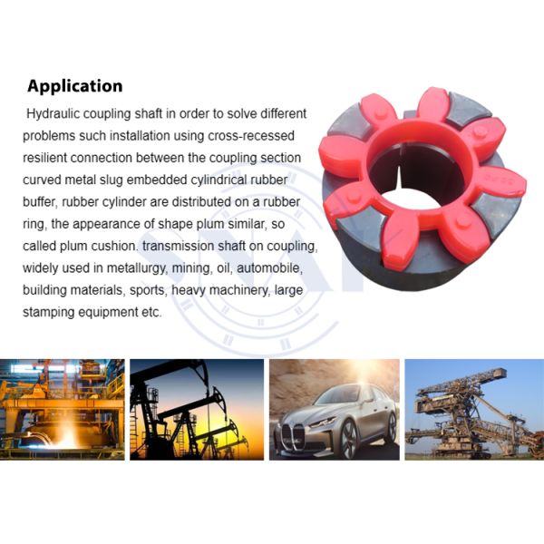 Taiwan Pro One 140H Single PVC Pump Couplings Glue Rubber Spider Flexible Rubber Coupling for Excavator Hydraulic Style