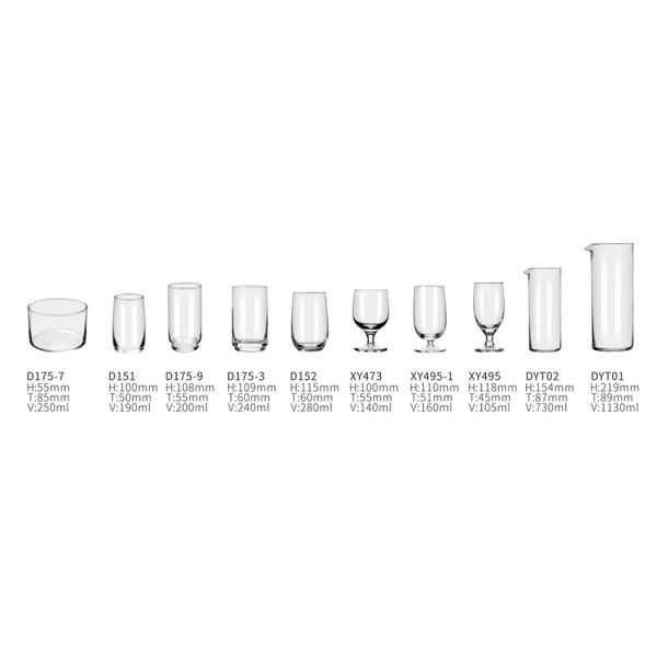 Light Weight Whiskey Flight Glasses , Beer Flight Glasses For Airlines