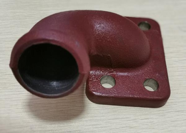 Cast Iron Elbow Pipe Painted In Red HT250 Green Sand Casting