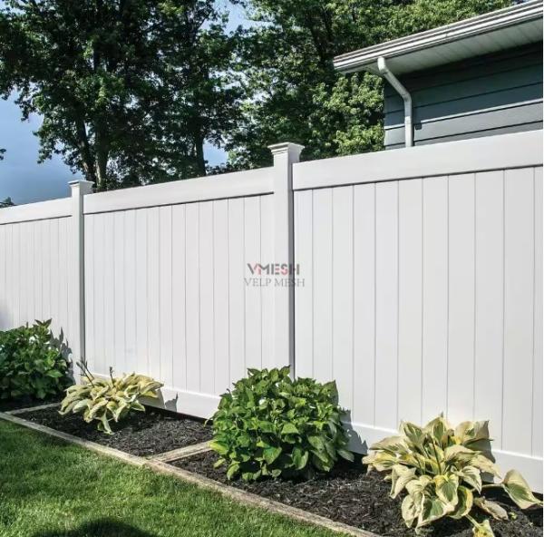 Heavy Duty White PVC Privacy Fence Panels 6x8ft Eco Friendly
