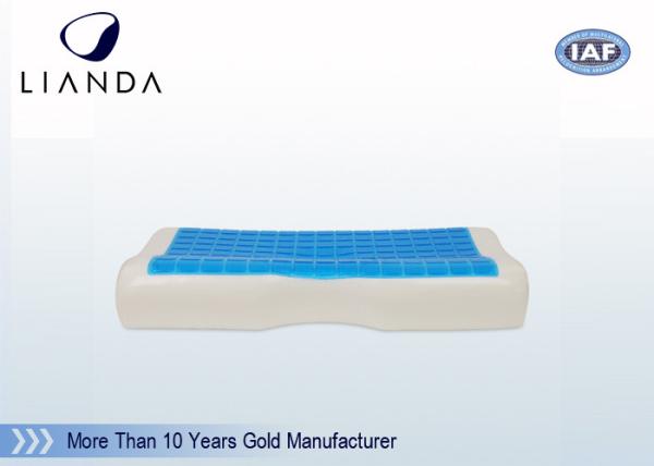 Classic Cooling Aqua Gel Pillow Memory Foam Spandex Cover , Gel Cooled Pillow