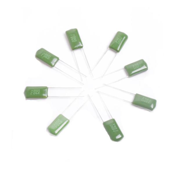 CL11 Polyester Inductive Foil Film Capacitor Green Mylar Capacitor 392J1200V